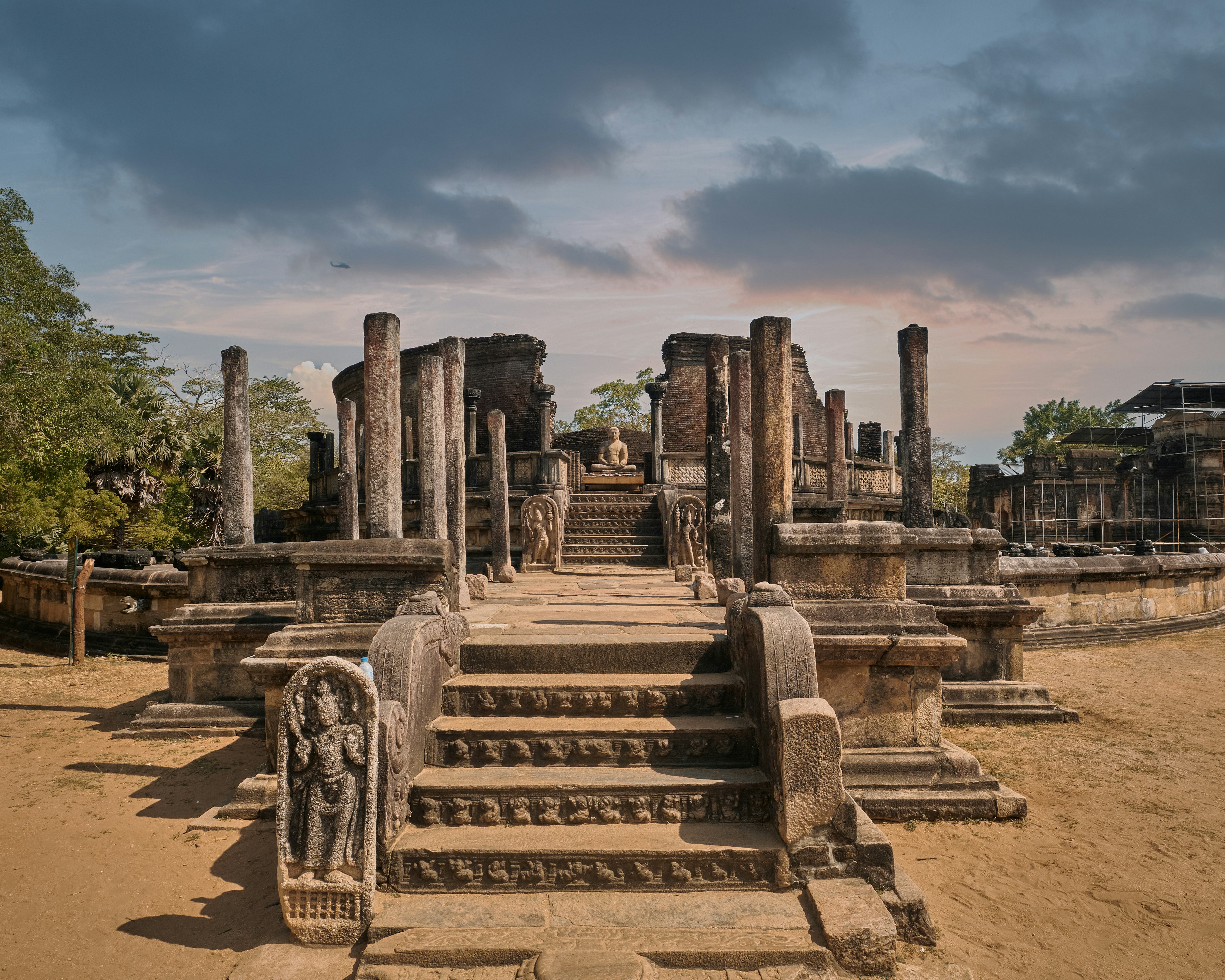 Ancient Buddhist stupa ruins at Polonnaruwa